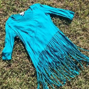 Scully Western Wear Boho Fringe Blouse